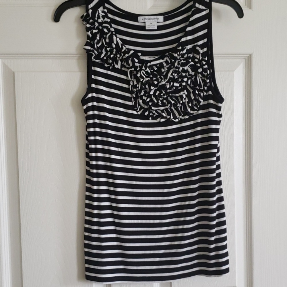Liz Claiborne tank with fabric detail
